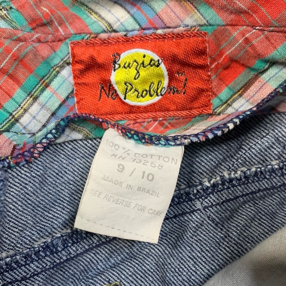 Vintage Patchwork Jeans 9/10 1980's Cottagecore Acid Wash Made In Brazil  - Picture 11 of 13